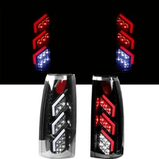 For 1988-1998 Chevy GMC C/K 1500 2500 3500 Tail Lights 88-98 Chevy Black Clear
