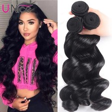 UNice Hair Peruvian Loose Wave 3 Bundles Human Hair Weave Virgin Hair Extensions