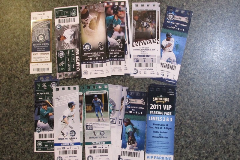 26 DIFFERENT SEATTLE MARINERS VS CHICAGO WHITE SOX FULL TICKETS-2011-2019-NM-MT