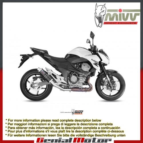 Terminale Scarico MIVV GP Nero Acciaio inox per Kawasaki Z 800 E 2013 > 2016 - Foto 1 di 6