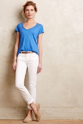 $225 AG JEANS White Stevie Slim Straight Ankle ANTHROPOLOGIE Skinny Stretch 25 - Picture 10 of 23