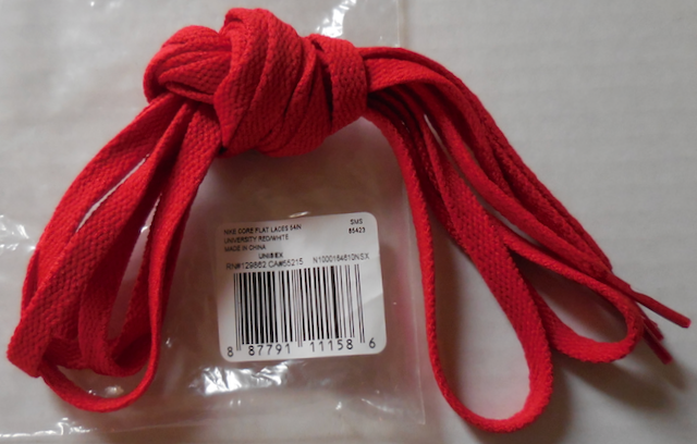 Nike Core Flat Laces Shoelaces 54 University Red / White -in Bag for sale online | eBay