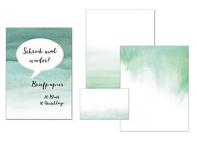 NASTAMI Briefpapier Set 30-teilig, 20 Blatt Briefpapier DIN A4 + 10 Briefumschläge