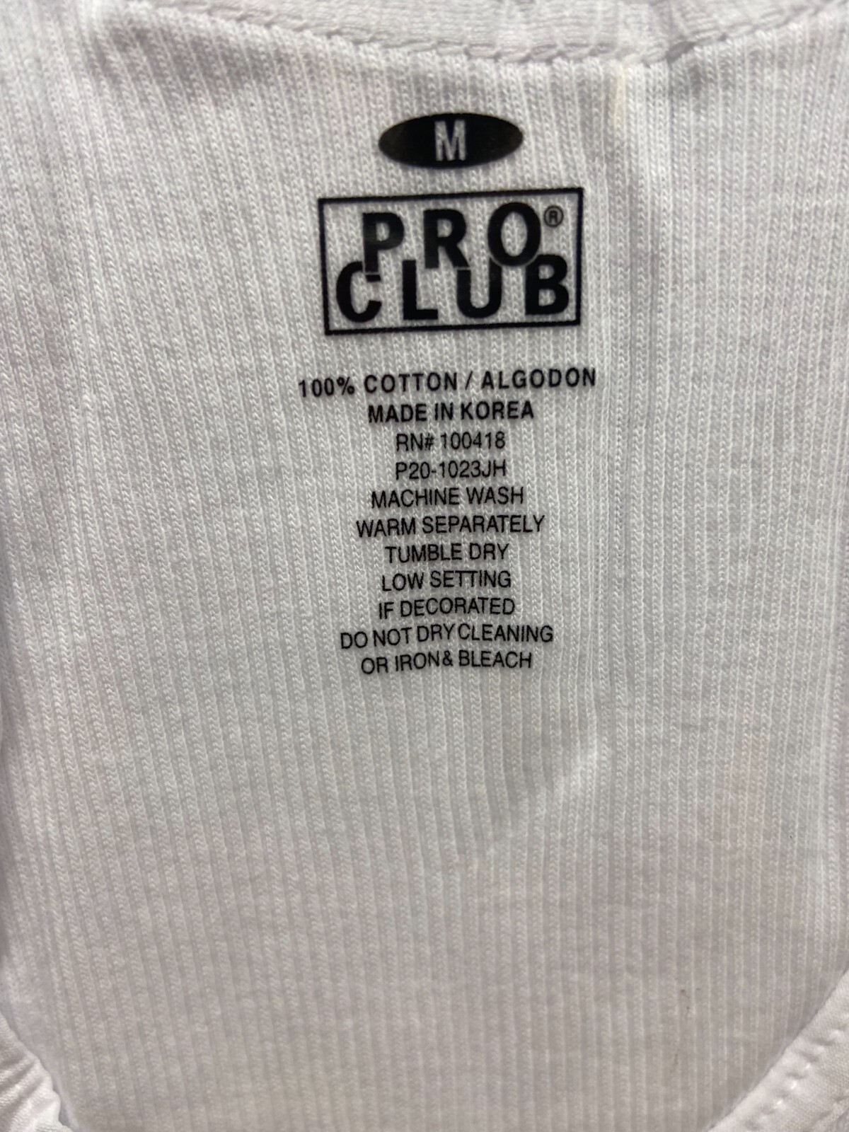 Canotta A Shirt Uomo Pro Club Confezione da 3 Bianca Taglia:M Nuova Altra