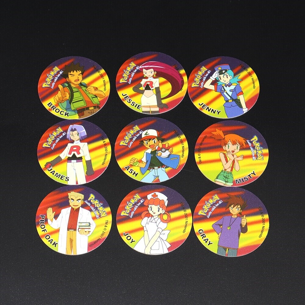 Pokemon Tazos Box Plastic Round Stroke Game Collectible Kids Toy