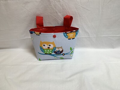 Lenkertasche Fahrradkorb Kinder Laufrad Roller Fahrrad Handmade Eule Eulen blau