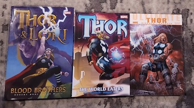 Thor Chapter Books Marvel lot 3 Thor Hardcover Books Blood Brothers, The world Eaters ...