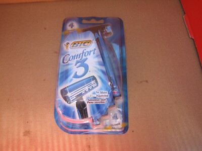 BIC Comfort 3 Disposable Razors For Men - Sensitive Skin - 4ct