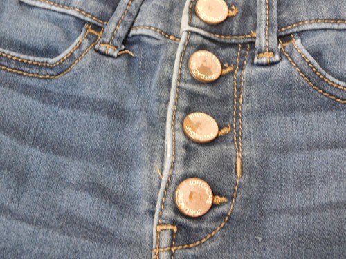 Jordache Super Skinny Jeans Girls 8 SLIM Blue denim Pockets Button fly - Picture 11 of 17