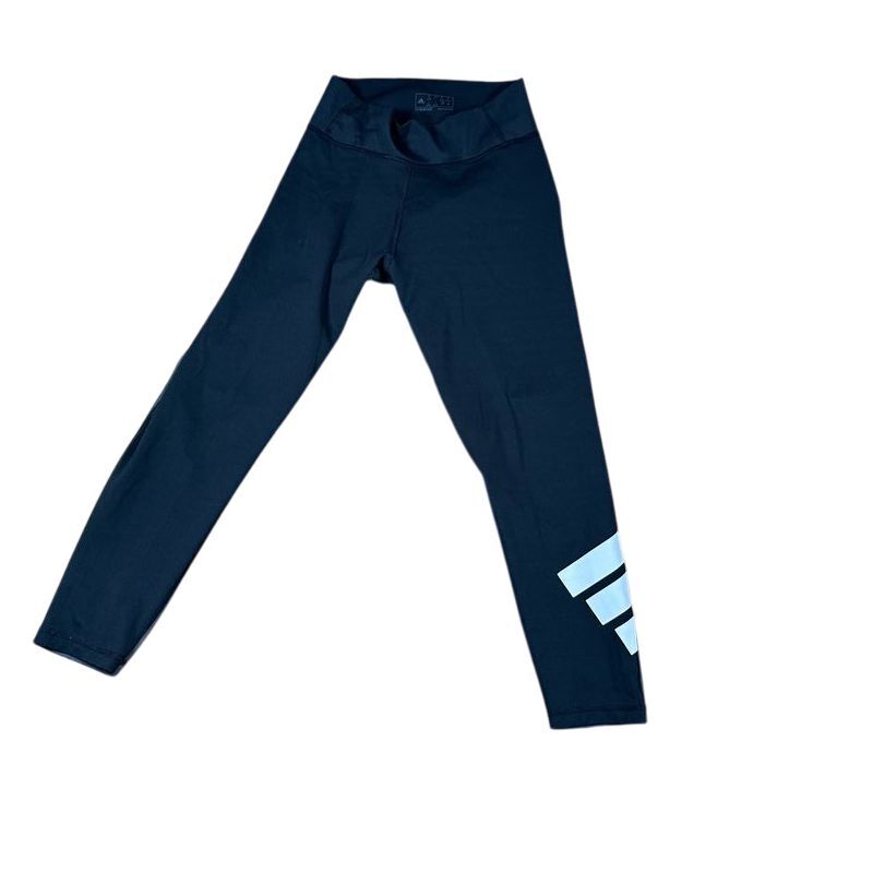 Adidas Aeroready High-Waist Performance Leggings with Logo Detail gray/black