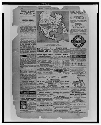 Photo of Page,Advertisements,Frank Leslie's Illustrated Newspaper,Cartoon,1869