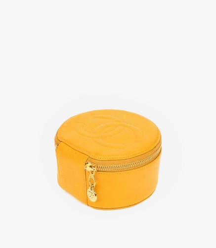 Chanel Yellow Caviar Leather Timeless Jewellery Case - Picture 3 of 7