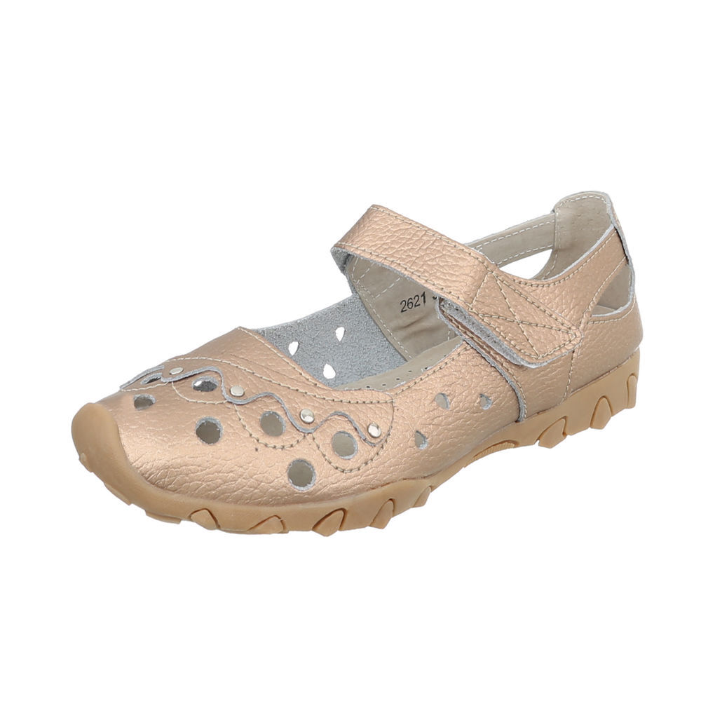 Trendy Pumps Damen Schuhe Echtleder Klettverschluß 39331 Gold 39 Trendy Pumps Damen Schuhe Echtleder Klettverschluß 39331 Gold 39