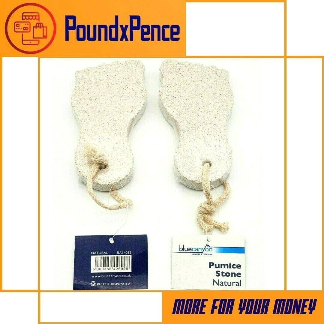 2X PUMICE STONE NATURAL MANICURE PEDICURE EXFOLIATE FOOT CALLUS HARD SKIN FILE