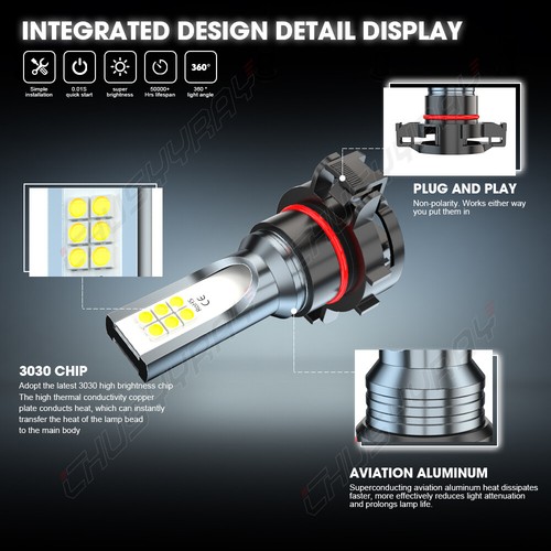 for Chrysler 300 2010 6x LED Headlight High/Low Beam Fog Light Bulbs Kit - Picture 15 of 17
