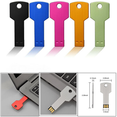 10Pack USB Flash Drive Metal Key Memory Stick Flash Pen Drive Thumb Drive U Disk