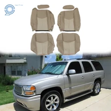 For 2003-2006 GMC Yukon Sierra Denali Seat Cover Driver&Passenger Bottom&Top Tan