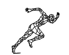 4 DXF cnc file g code gcode laser cut plasma polygonal geometric runner 7010