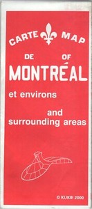 Montreal and surroundings Map 2000 color in great shape FREE US SHIPPING