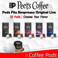 Peets Coffee 50 Pods For NESPRESSO Nerissimo, Ristretto, Scura, Ricchezza, Decaf