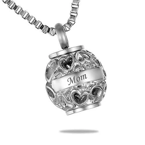 Crystal Charm Angel Wing Hold Heart Cremation Urn Necklace - Temu