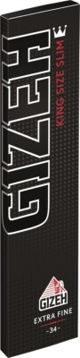 GIZEH Black King Size Slim Zigarettenpapier - 34 Blättchen per Heftchen