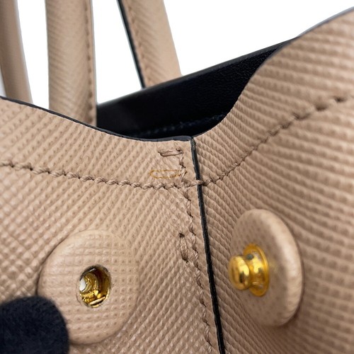 PRADA Doble Small Bag Leather Beige 1BG887 - Picture 10 of 18