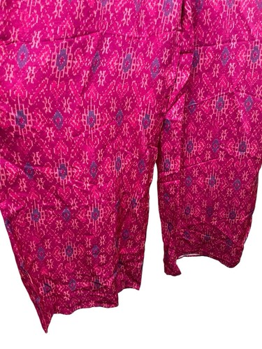 Lauren Ralph Lauren Geo-Print Satin Wide-Leg Pants Fuchsia Plus Size 2X XXL - Picture 5 of 13