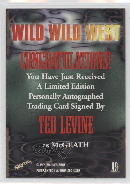 1999 Skybox Wild Wild West The Movie Auto Ted Levine as McGrath #A9 Auto ej7 - Picture 2 of 3