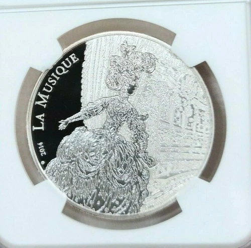 2014 FRANCE SILVER 10 EURO JEAN PHILIPPE RAMEAU NGC PF 69 ULTRA CAMEO TOP POP