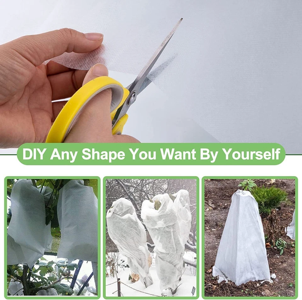 Чехлы для растений защита от замерзания 25 футов/30 футов/50 футов многоразовые плавающие крышки для рядов зимние - Изображение 3 из 4