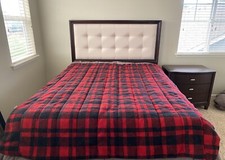 Ralph Lauren Buffalo Plaid Check Twin Comforter Cabin Red Black Reversible RARE