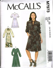 McCall's M7973 Misses 14 to 22 Pullover Dresses Uncut Sewing Pattern New