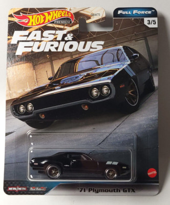 Hot Wheels Premium  Fast & Furious Full Force '71 Plymouth GTX black