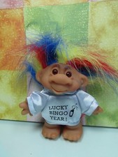 1986 LUCKY BINGO YEAR TROLL - 5" Dam Troll Doll - NEW IN SEALED WRAPPER