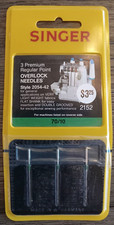 Singer 3 Count Overlock Needles 70/10 Double ...