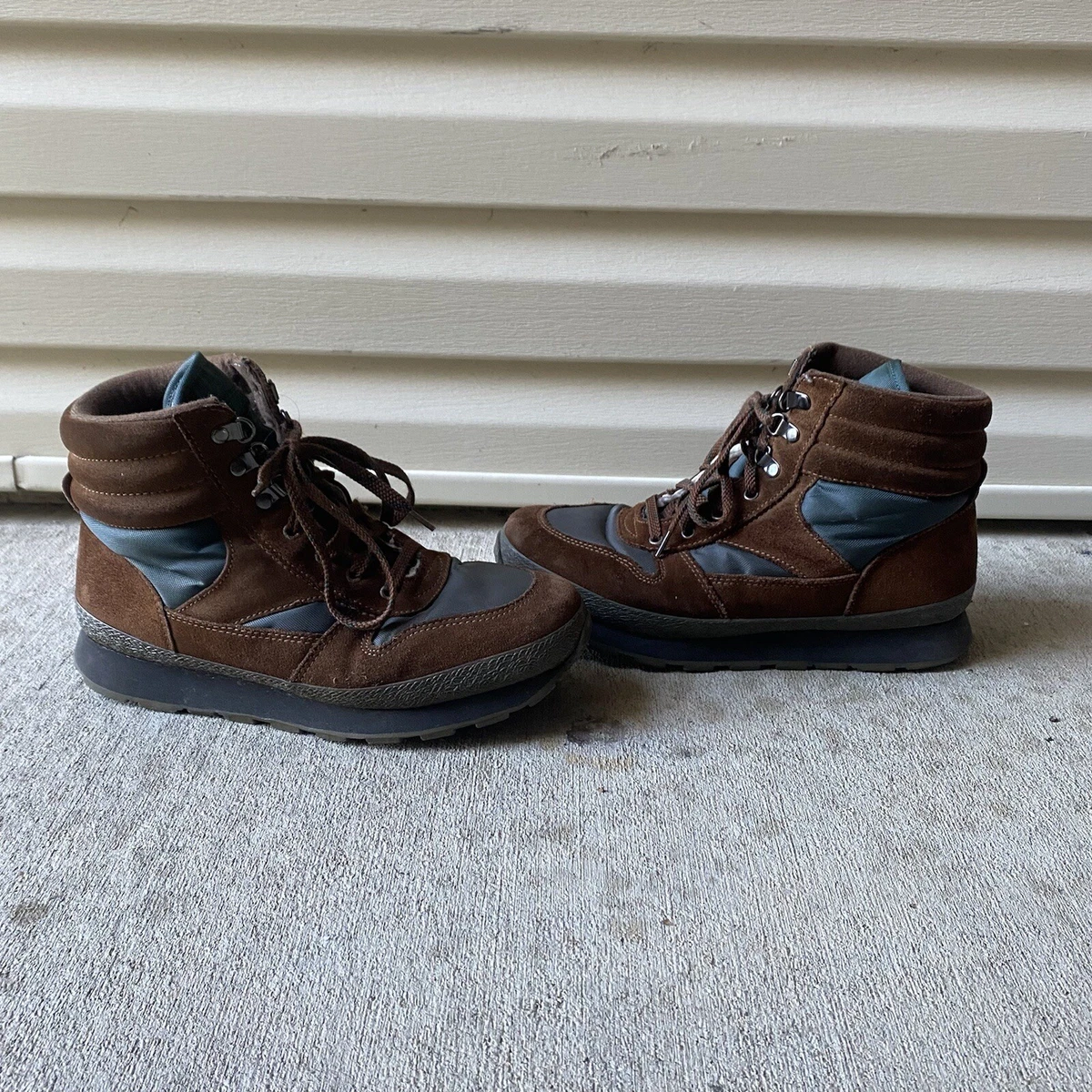 Men s Vintage LL Bean G2 Hiking Boots Brown Leather Thinsulate