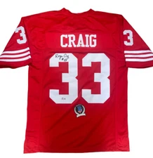 ROGER CRAIG SIGNED AUTOGRAPH San Francisco 49ERS JERSEY BECKETT COA 3