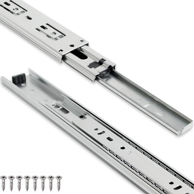 Full Extension Drawer Slides, Ball Bearing Side Mount, 10'' to 24 inch, H.Quality