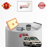 Kit Wartung 4 Filter VW Caddy Alltrack 1.4 TSI 92KW 125CV Ab 2015
