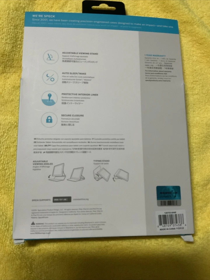 🏯 Speck 9.7 ” iPad Air 2 Folio Case - Flower Print Aster Purple and Blue🆕 - Image 2 of 2