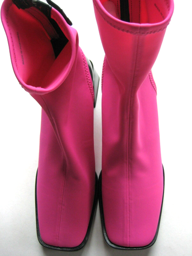Botas tobillo Kenzo 38 neopreno rosa/negro ¡NUEVAS!¡! - Imagen 8 de 9