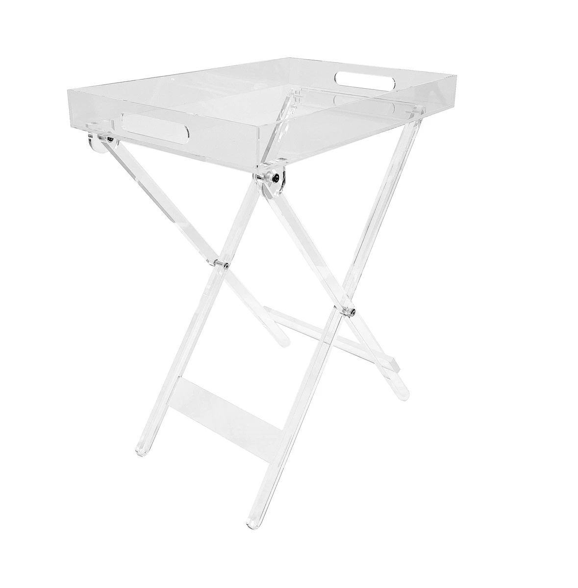 Lucite folding snack sale tables