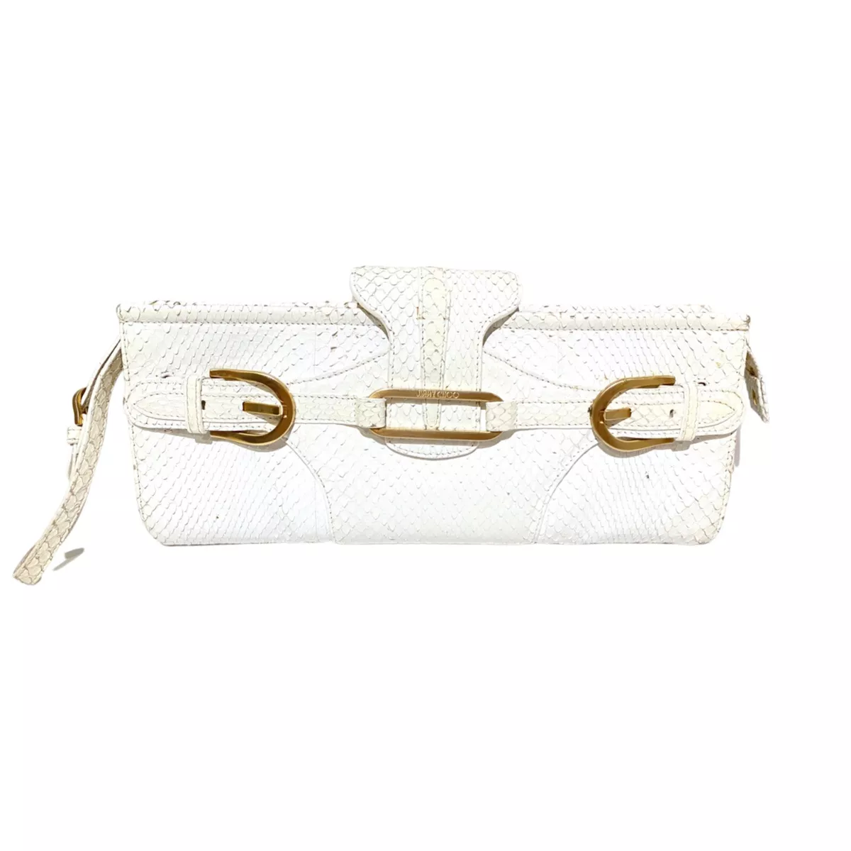 Jimmy choo deals white clutch