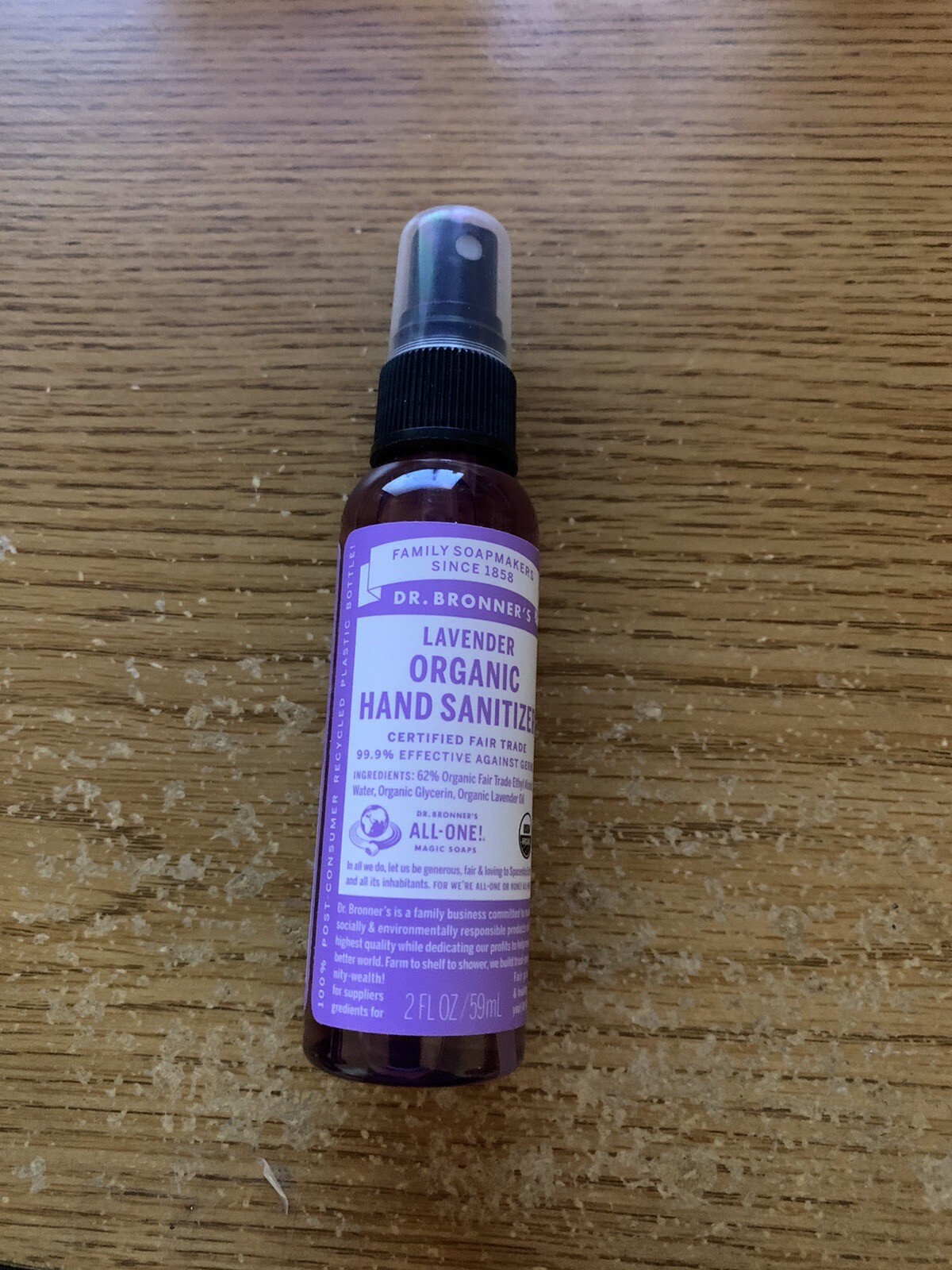 Dr. Bronner's Lavender Organic Hand Sanitizer Spray H4 eBay