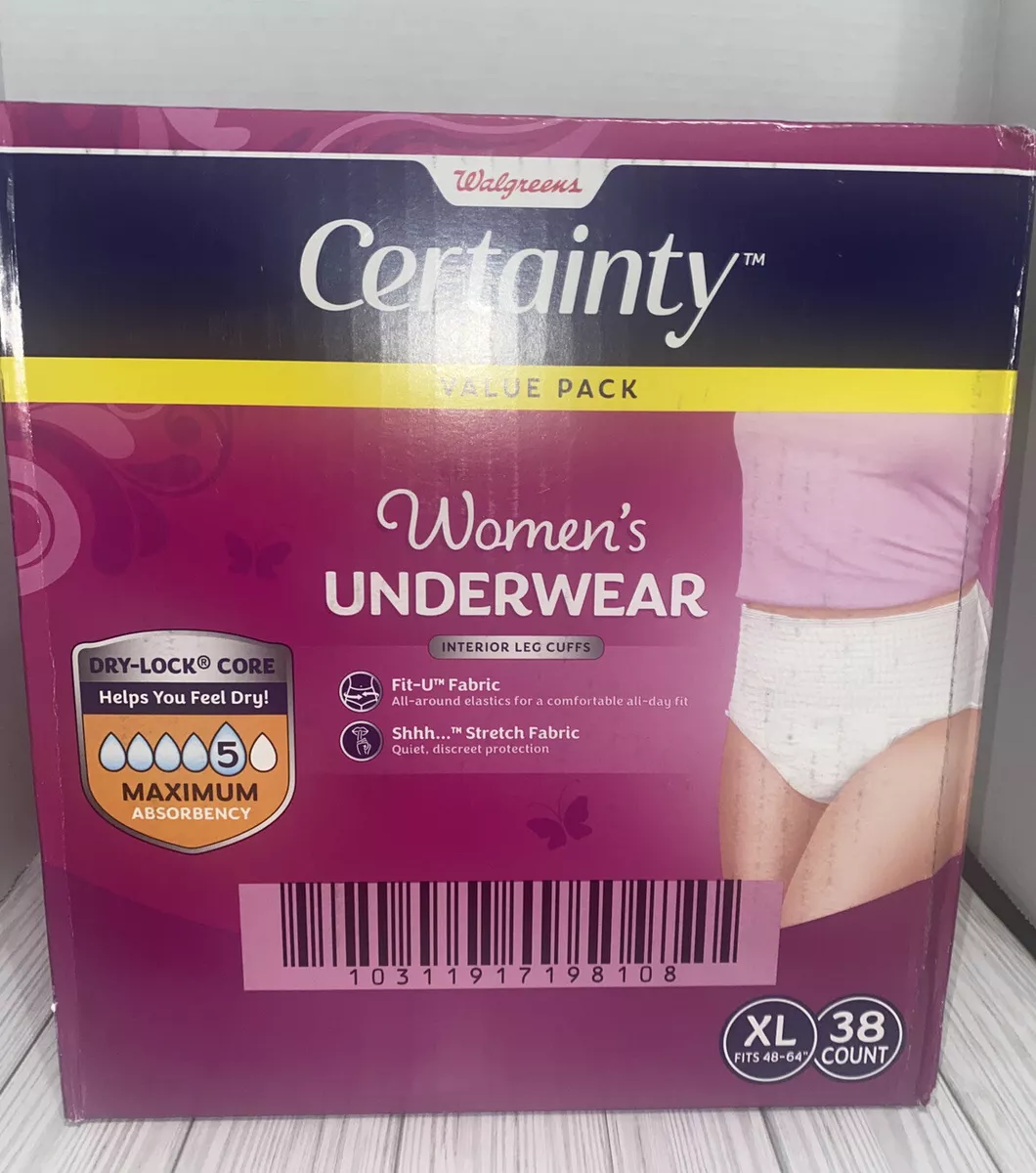 Certainty Women's Underwear, Maximum Absorbency Medium (44)