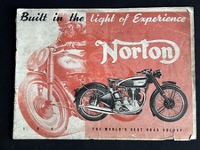 NORTON 1947 MANX 30 & 40 TT VINTAGE MOTORCYCLE SALES BROCHURE PHAMPHLET EPHEMERA
