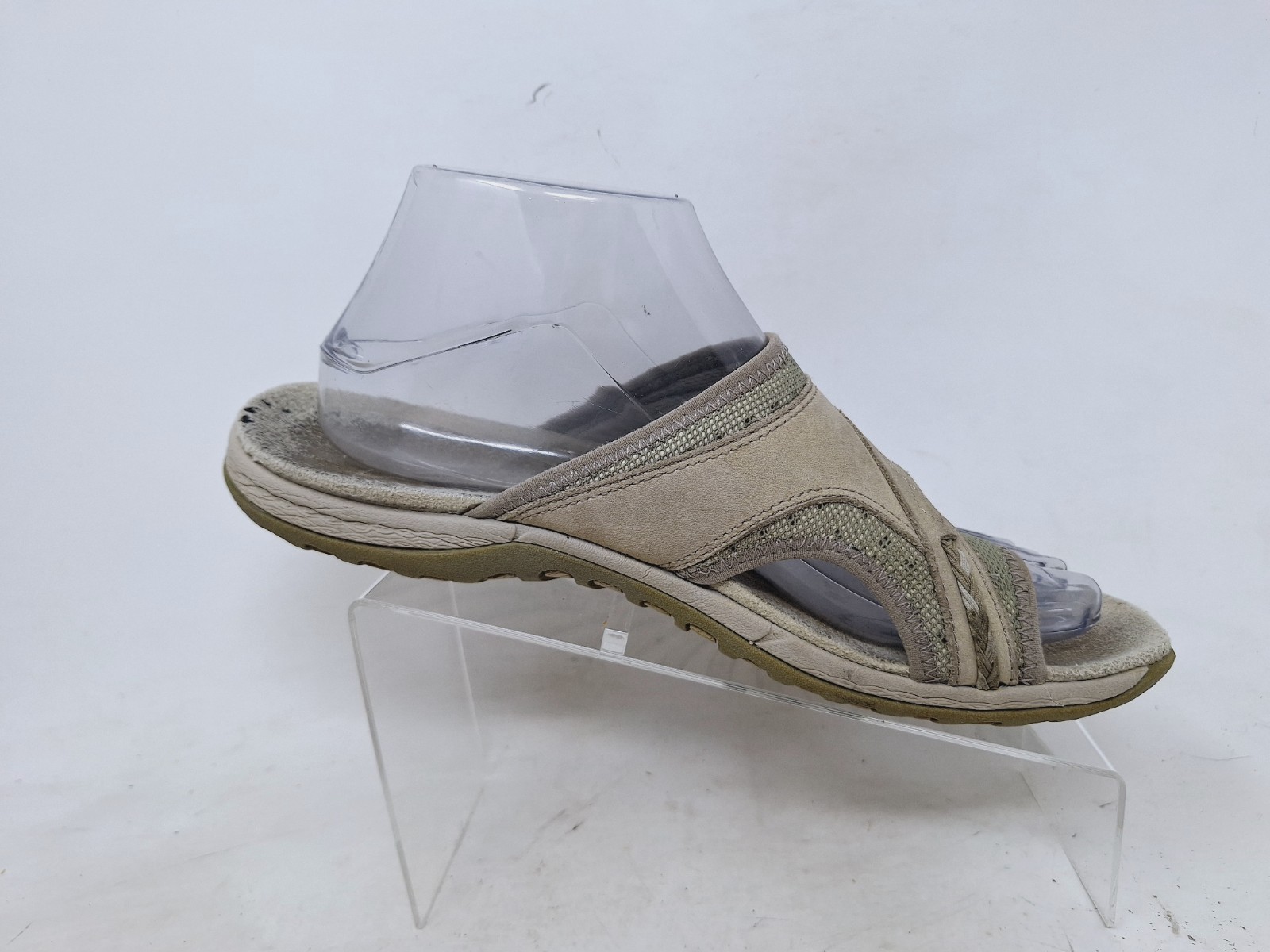 Merrell slip on donna Hollyleaf taupe pelle punta passante comodo taglia 9