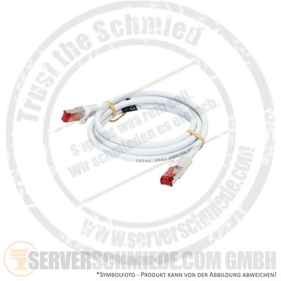 1,50m Cat.6a 2x RJ-45 LAN Network cable Kabel Patchkabel S/FTP white