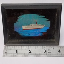 Deco Butterfly WIng Souvenir Picture R.M.S Franconia Cruise Ship 6" miniature